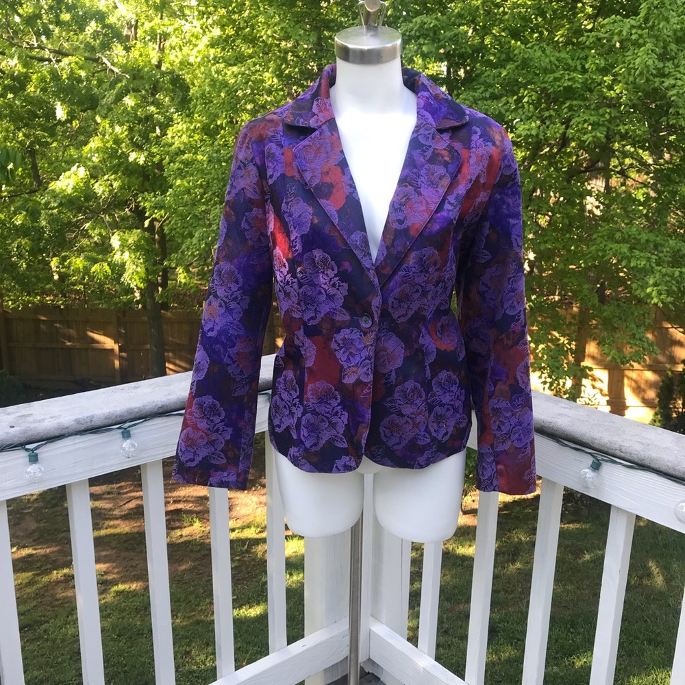 Plus Size Coldwater Creek Flowered Blazer
